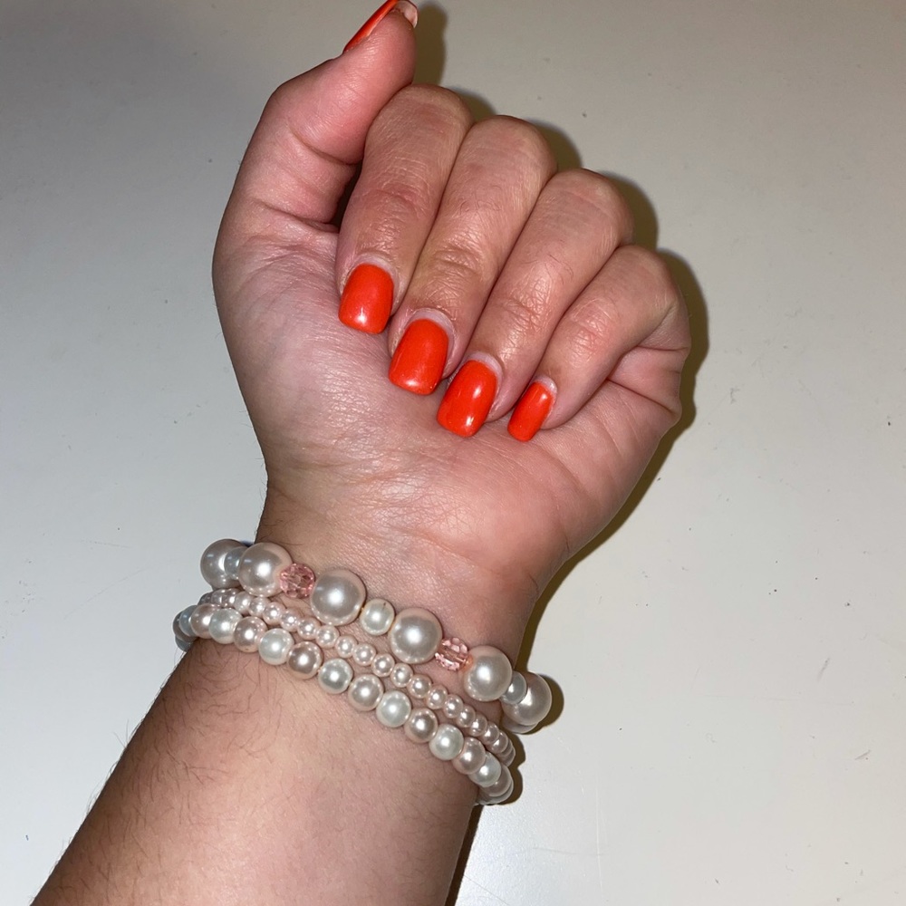 Faux Pearl Bracelet, Necklace and Earrings Set
